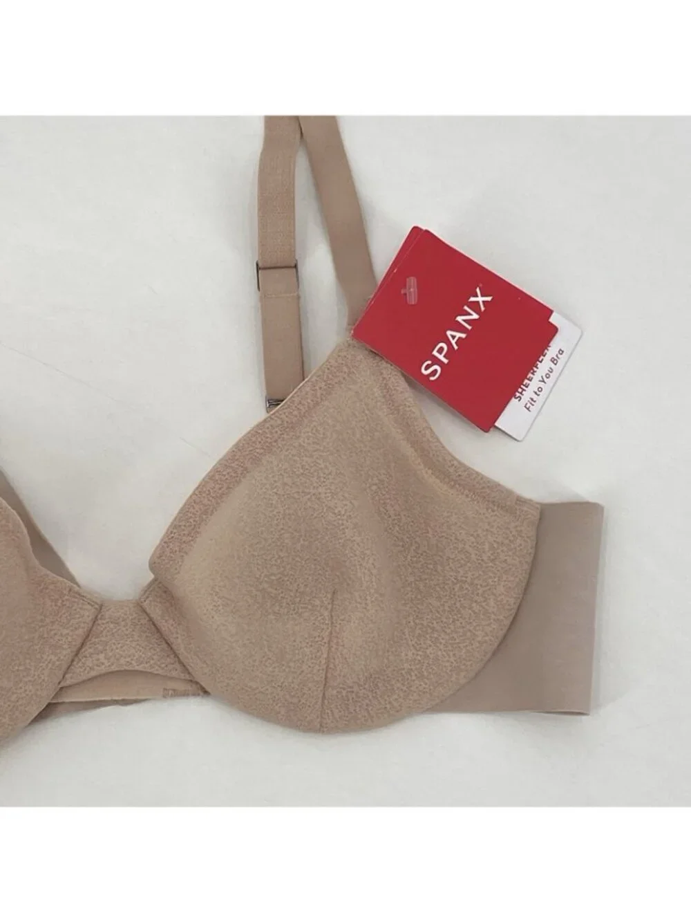 NWT Spanx SheerFlex Fit to You Demi Bra Size XS, Cup A/B/C in Champagne Beige